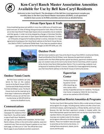 Membership to ken-caryl ranch